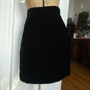 Classic Black Velvet Women's Skirt